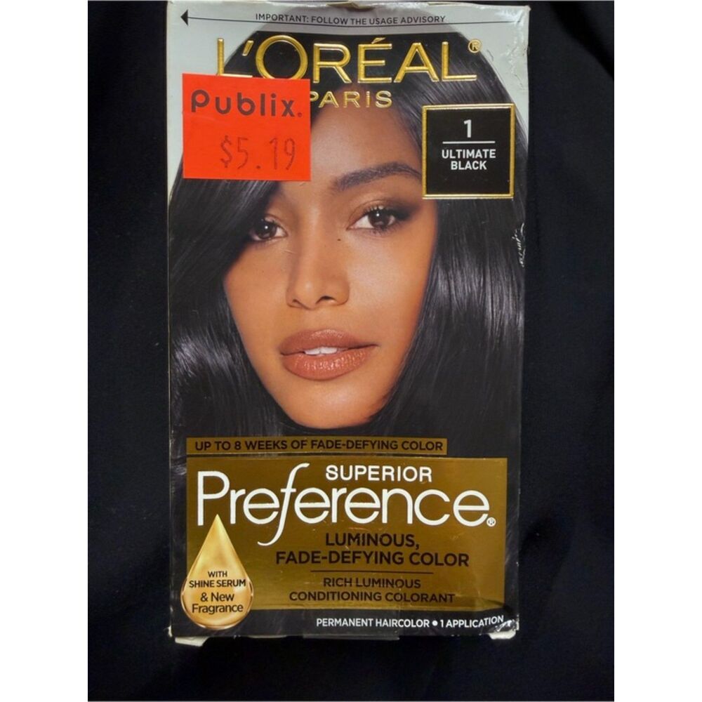 L'Oréal Paris Preference 1 Ultimate Black Permanent Hair Color